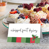 Aliments, boissons ou cartes de place Pliage Holly