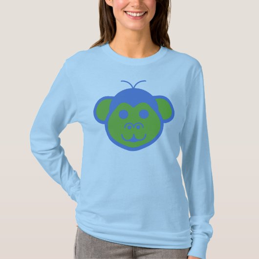 Alimon (Alien Monkey) Basic T-shirt met lange mouw (Voorkant)