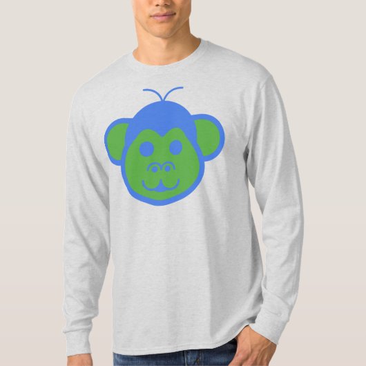 Alimon (Alien Monkey) Basic T-shirt met lange mouw (Voorkant)