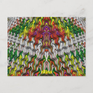 ALINA ~ CHRISTMAS 3D Fractal Design Pattern ~ Briefkaart