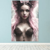 Alina de watervos 023 canvas afdruk (Insitu (Houten vloer))