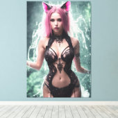 Alina de watervos 108 canvas afdruk (Insitu (Houten vloer))