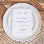 ALINA Elegant minimaliste Mariage Mangeons Menu<br><div class="desc">Ce menu présente un design minimaliste moderne et une police manuscrite élégante. Utilisez ce modèle pour modifier les polices, la couleur de police et la couleur de l'arrière - plan afin de répondre aux besoins de votre événement. Ce menu s'ajoute parfaitement à votre baby shower simple, minimaliste, élégant ou moderne,...</div>