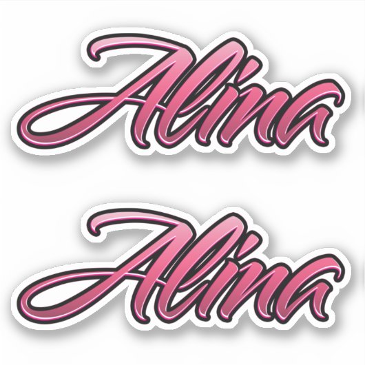 Alina faded pink Aufkleber Sticker Stickerset (Devant)