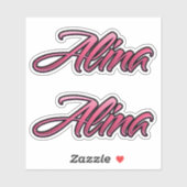 Alina faded pink Aufkleber Sticker Stickerset (Feuille)