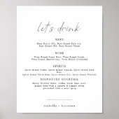 ALINA Minimalistische Elegante Laten we drinken Ba Poster (Voorkant)