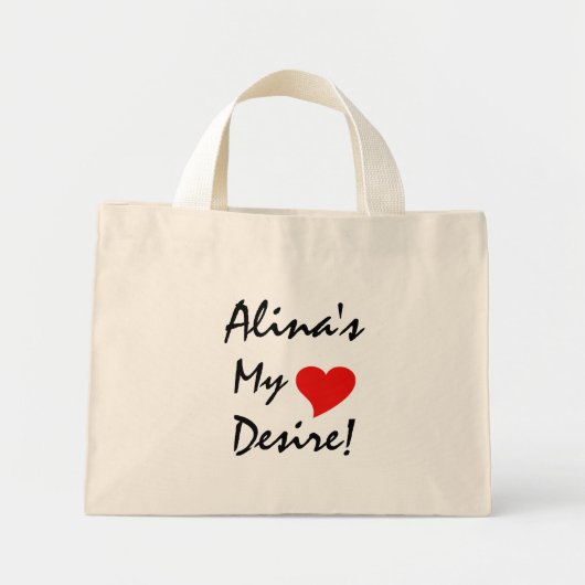 Alina's verlangen naar mijn hart mini tote bag (Voorkant)