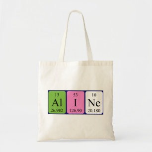 Aline periodieke lijstnaam canvas tas