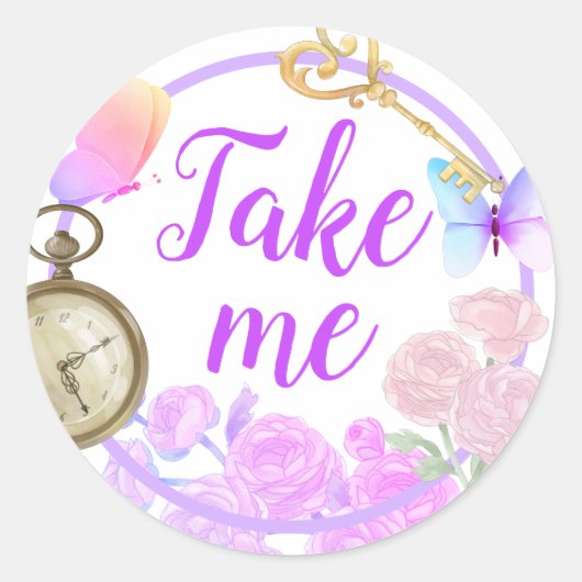 Alisa in Onederland Classic Round Sticker (Voorkant)