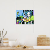"Alisha" Candy Rainbow Parrot Fae Art Poster (Cuisine)