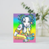 "Alisha" Snoep Rainbow Fae Briefkaart (Staand voorkant)