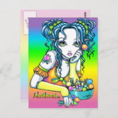 "Alisha" Snoep Rainbow Fae Briefkaart (Voorkant / Achterkant)