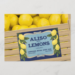 Aliso Lemons in een krat Kaart