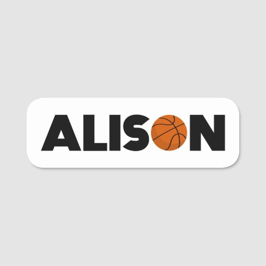 Alison Basketball Name Tag (Voorkant)