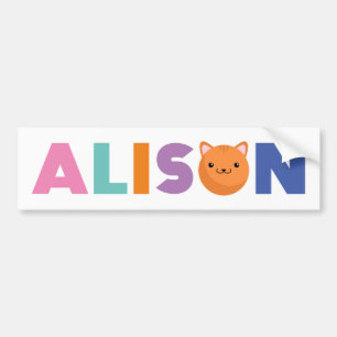 Alison Cat Bumpersticker
