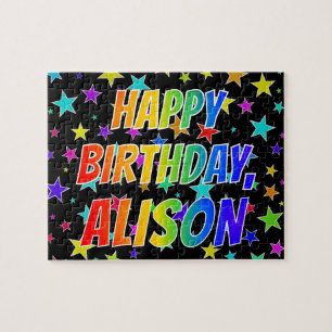 "ALISON" First Name, Fun "HAPPY BIRTHDAY" Legpuzzel