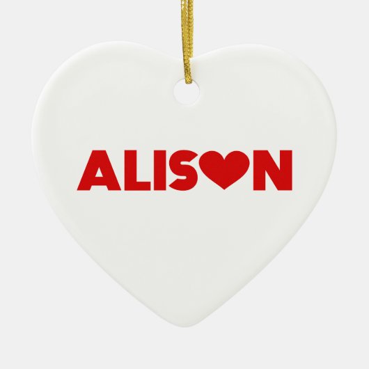 Alison Love Keramisch Ornament (Voorkant)