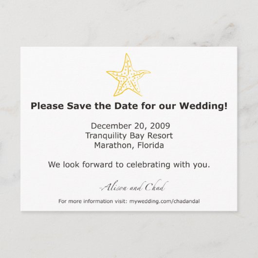 Alison- Save the Date Aankondigingskaart (Voorkant)