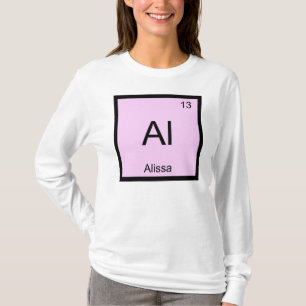 Alissa Naam Chemie Element Periodiek Systeem T-shirt