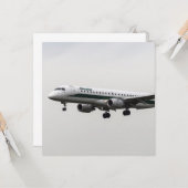 Alitalia Embraer 190 Kaart (Voorkant / Achterkant in situ)