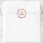 Alive Blessed Thankful Floral Waterverf Wreator Ronde Sticker (Tas)