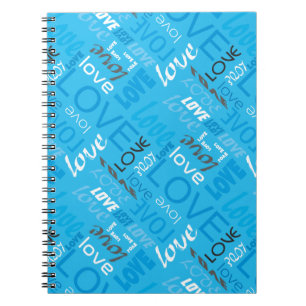 Alive Cyan Gallery Love Words Art Notitieboek