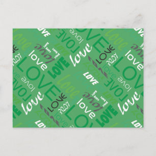 Alive Green Gallery Love Words Art Briefkaart