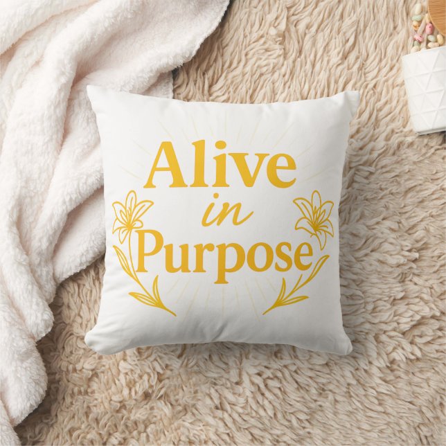 Alive in Purpose Easter 2026 Throw Pillow Kussen (Deken)