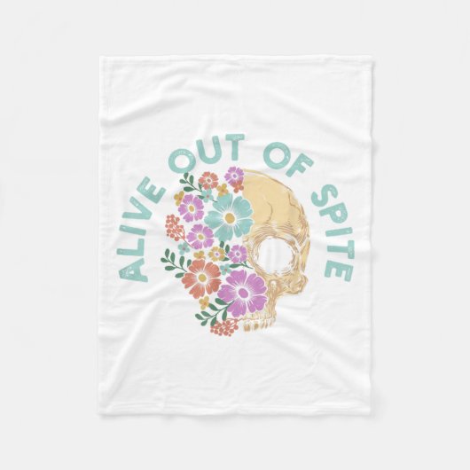 Alive Out Of Ste Skull Quote  Fleece Deken (Voorkant)