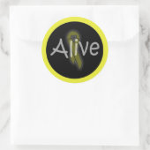 alivesticker ronde sticker (Tas)