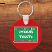  alkbord,<YOURTEXT> Sleutelhanger (Voorkant)