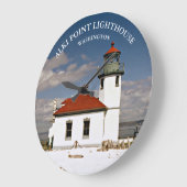 Alki Point Lighthouse, horloge ronde Washington (Angle)