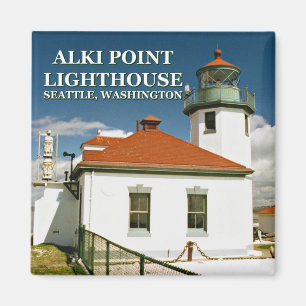 Alki Point Lighthouse, Seattle Washington Magneet