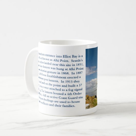 Alki Point Lighthouse, Seattle Washington Mug (Devant gauche)