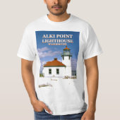 Alki Point Lighthouse, Seattle Washington T-Shirt (Devant)