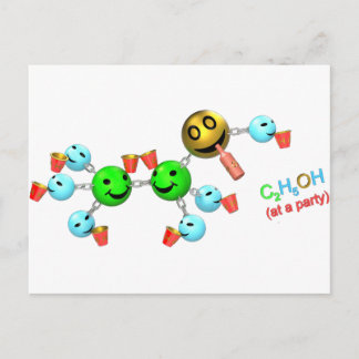 Alkohol op een feestje briefkaart