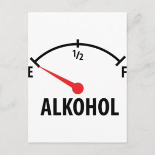 Alkohol Tankanzeige Briefkaart