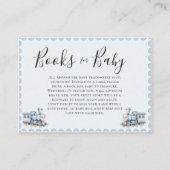 All Aboard Baby Train Books for Baby Blue Shower Informatiekaartje (Voorkant)