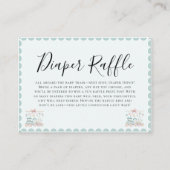 All Aboard Baby Train Diaper Raffle Baby Shower Informatiekaartje (Voorkant)