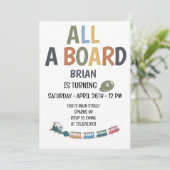 All Aboard Childs Birthday Invitation (Debout devant)