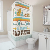All Aboard for Rad Waves Douchegordijn (In situ)