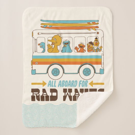 All Aboard for Rad Waves Sherpa Deken (Voorkant)