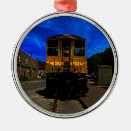 All Aboard the Train Metalen Ornament
