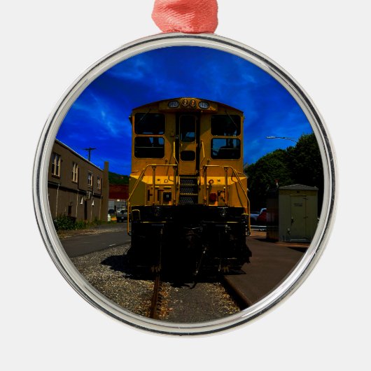 All Aboard the Train Metalen Ornament (Voorkant)