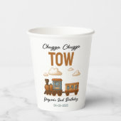 All Aboard Train 2e verjaardagsfeest Papieren Bekers (Achterkant)