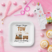 All Aboard Train 2e verjaardagsfeest Papieren Bordje (Feest)