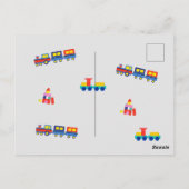 All Aboard Treinrit 2e Verjaardagsuitnodiging Briefkaart (Achterkant)