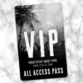All Access Black White Event VIP Badge