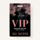 All Access Logo Roos Gold Black VIP-evenement Badge (Voorkant)