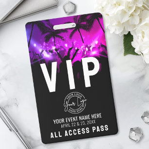 All Access Pas Uw Logo Evenement VIP Badge